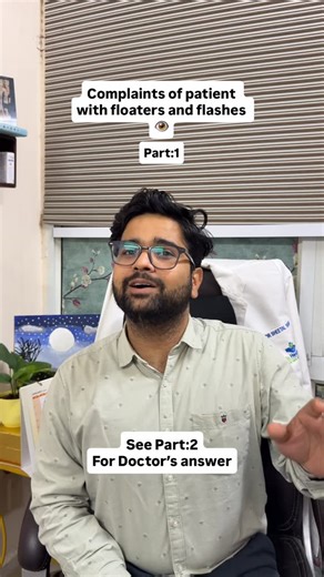 Dr. Himanshu Garkoti on Instagram: "Eye floaters are tiny specks, cobwebs, dots, or thread-like shadows that drift across your vision—especially noticeable against a bright background Why do floaters happen? Most commonly due to age-related vitreous changes. Other causes include: • Posterior vitreous detachment (PVD) • High myopia (minus power) • After cataract or eye surgery • Inflammation inside the eye (uveitis) • Diabetes-related eye disease • Retinal tear or retinal detachment Flashes in th