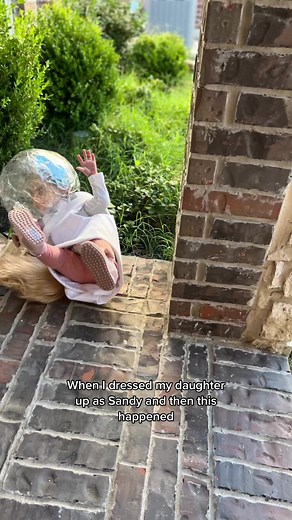 Sandy Cheeks Costume Protects Baby Girl from Harm