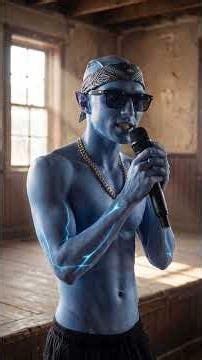 Blue Alien Surfs, Dives & Raps Hip-Hop! #youtubeshorts #funny #memes #hiphop #scifiseries