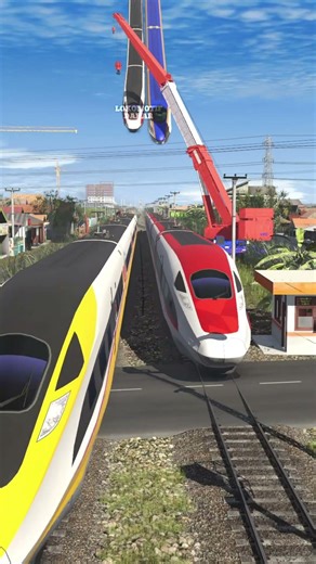 GILA!! Kereta Cepat Terbang dari Langit Nyaris Tabrak Mobil Tahu Bulat #train #railway #keretaapi