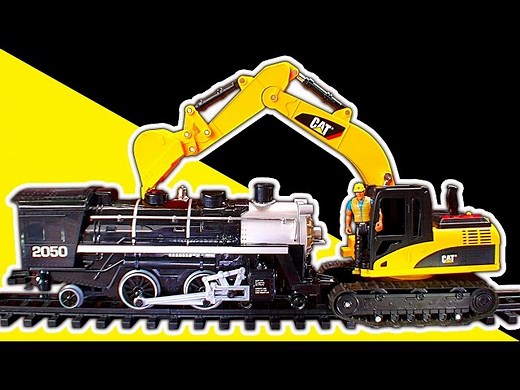 Steam Trains Vs Excavator Digger Dump Truck Diesels