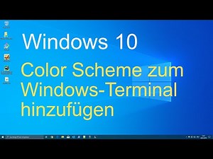 Windows 10 - Farbschema zum Windows-Terminal hinzufügen