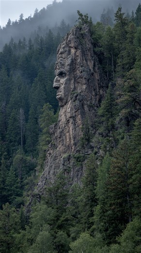 A Mountain Carved Into The Shape Of A Human Head #mountain #carving #human #head #fblifestyle | Life's Biggest Questions