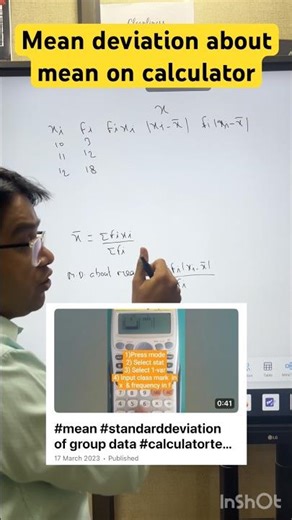 #calculatorhacks 🔥 Mean deviation about mean #calculatortricks #calculator_trick
