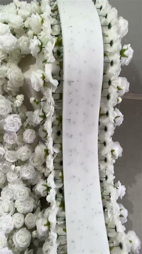 Customized White artificial flower table runners | Wedding event party planning design
