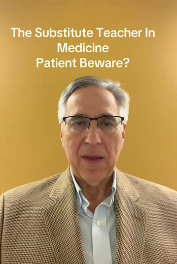 1.6K views · 59 reactions | The substitute doctor or locum tenens fills in at hospitals and practices. Perhaps they are very qualified but are you willing to take that risk?#healthcare #medicine #hospital | Evanslevinmdface | Facebook