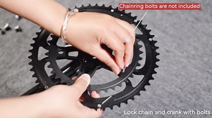 BUCKLOS 110BCD Bike Chainring Set with Pin, Double Round 5 Bolts Aluminum Chainring 50T 34T 52T 36T 53T 39T for Road Bike Bicycle Fits 8 9 10 11 Speed Chains