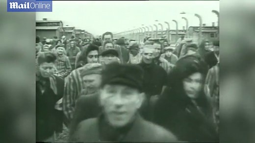 Shocking footage shows Jews in Auschwitz concentration camp