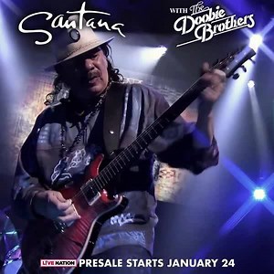 JUST ANNOUNCED: Carlos Santana is bringing the Supernatural Now Tour with The Doobie Brothers here on August 18! Presales start 1/24 at 10am local time. Get more info here: https://livemu.sc/2SXWeaT | PNC Bank Arts Center