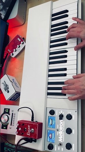 Mellotron with Spaceman Explorer Phaser 🎹🎶 #mellotron #phaser #shorts