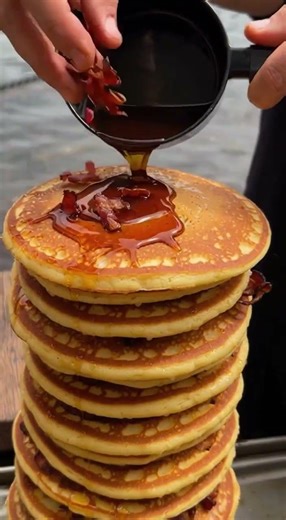 Giant 6 Foot Maple Bacon Pancake & Butter Syrup Tower