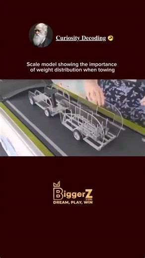𝐂𝐮𝐫𝐢𝐨𝐬𝐢𝐭𝐲 𝐃𝐞𝐜𝐨𝐝𝐢𝐧𝐠 on Instagram: "A scale model demonstrating weight distribution when towing helps to visually show how balancing the load affects stability, control, and safety. Proper weight distribution ensures that the towing vehicle and trailer remain level, preventing swaying or loss of control. If the load is too far forward or backward, it can lead to uneven tire wear, overheating, and difficulty steering. @biggerz #TowingSafety #WeightDistribution #LoadBalance #Trailer