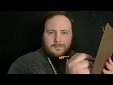 ASMR Questionnaire, Writing and Paper Sounds, Softly Asking Questions for the Faction