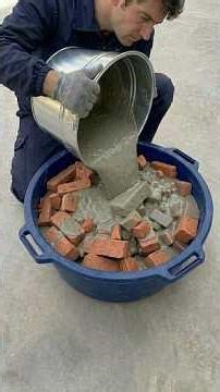 A Brilliant Invention Most People Don’t Know! Pour Cement Into Broken Bricks