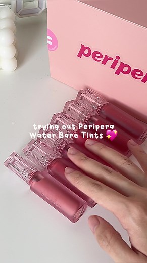 Trying Peripera Water Bare Tints - Lip Swatch & Review