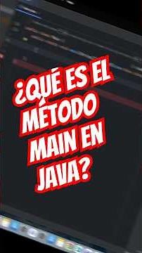What is the Main method in #Java and what is it used for? #tutorial #shorts
