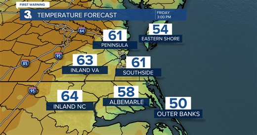 First Warning Forecast: Warming trend to end the week, 70s this weekend