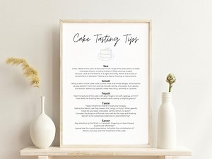Cake Tasting Tips, Cheatsheet, Guide, Poster, Sign, Printable, Bachelorette, Home Cake Tasting, Bar Decor, Kitchen Wall Art - Etsy