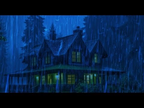 🔴Calming Night Rain on Tin Roof | Gentle Thunder and Sleep Sounds