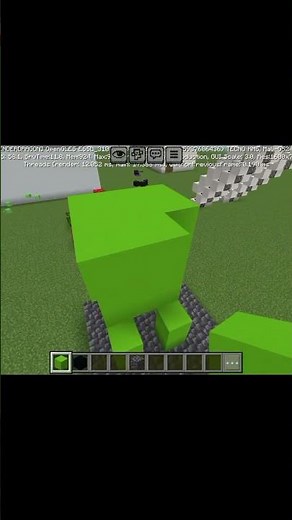 How to build a creeper statue in minecraft bedrock edition #shortfeed