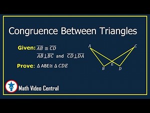 Proving Two Triangles Congruent Using SAA Congruence Theorem | Geometry | Math Video Central