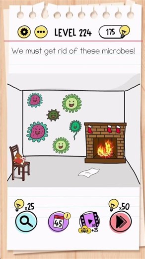 Brain Test Level 224 Answer | We must get rid of thes microbes