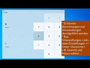 36 Taschenrechner – App starten und Umwandlungen durchführen