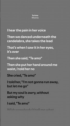 Te Amo - Rihanna (Lyrics)