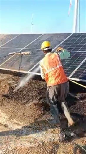 cleaning by water solar module PV