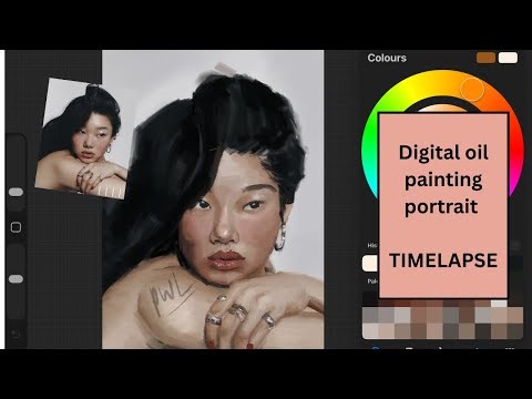 Procreate Portrait Timelapse | Digital Oil Painting Process