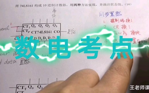 计数器—74LS161—4步实现-用置数端设计一数电电子考试