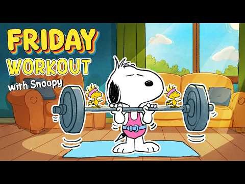 Friday Morning Workout with Snoopy 💪🎧🌞 | Upbeat Jazz Playlist to Energize Your Day