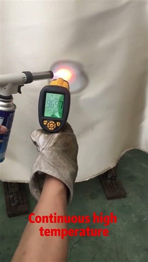 🔥Real flame test on fiberglass fabric#firesafety#fireblanket#industrialmaterials#firetest