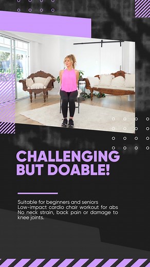 Show the world that there is nothing you can’t do! ​ And as a woman over 50 it is so beneficial to be doing some form of physical exercise every single day! Your abs will be targeted during these exercises. This workout is short but powerful, it burns belly fat quickly! No gym needed, no equipment needed…. Just a chair and your determination! ​ ​ #absworkout #bellyfat #womensfitness #beginnerworkout #lowimpactworkout #athomeexercises | Fabulous50s