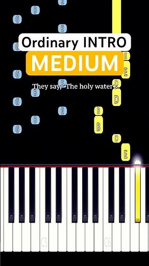 Ordinary INTRO 🪽 (MEDIUM Piano Tutorial) | Alex Warren | #shorts #piano #tutorial
