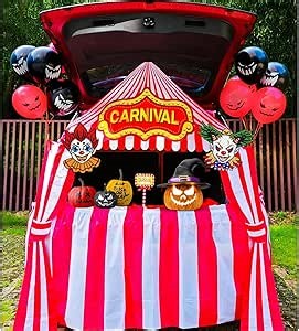 Amazon.com: Trunk Or Treat Car Decorations Kit for SUV Halloween Decorations Circus Carnival Clown Outdoor Decor Balloons With Light : Automotive