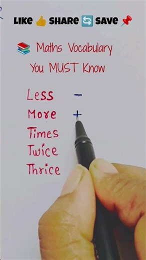 📚 Confused between "Less", "More","Times","Twice"and "Thrice"? 🤔Learn these common math keywords.