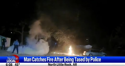 Man bursts into flames after being tased by police in Arkansas