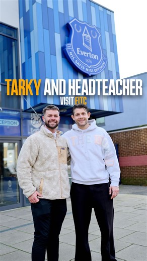 James Tarkowski visited @evertoninthecommunity and The People’s Hub yesterday with Peter Stewart, the headteacher of his former primary school. Peter is visiting every @PremierLeague ground and finding out more about community initiatives across the country as part of his ‘Walk The Premier League’ challenge. | Everton Football Club