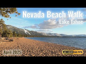 Nevada Beach, Lake Tahoe at the sunset | 4K HDR Walk