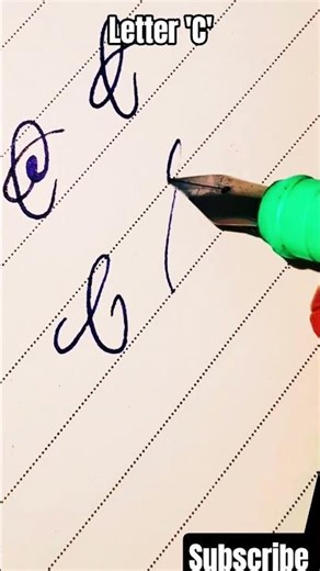 write “C”✨️ #Handwriting #ModernCalligraphy #Tutorial #Shorts ##shortsfeed #trending #reels
