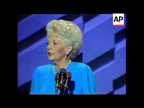 Texas Treasurer Ann Richards gives the keynote address at the 1988 Democratic National Convention