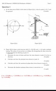 Question 1a. In the plane-stress Mohr's circle shown in Figur... | Filo