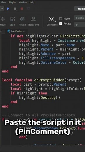 Proximity Prompt Highlight Tutorial l Roblox Studio #robloxstudio
