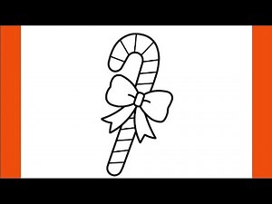 How To Draw Candy Cane - Step by step Drawing
