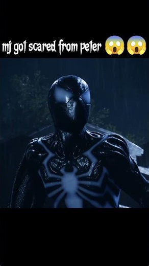 MJ Reacts to Symbiote Peter Parker #game #spiderman #shorts