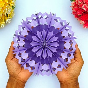 Learn how to fold and cut paper snowflake step by step - Christmas decoration ideas 🌳🎅 Handmade Crafts #fblifestyle #Xmas2025 #Christmasdecor | DIY And Paper Crafts
