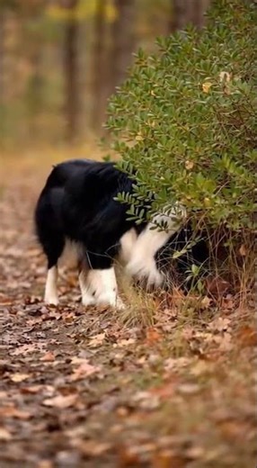 Border Collie Finds an Injured Baby Rabbit in the Forest