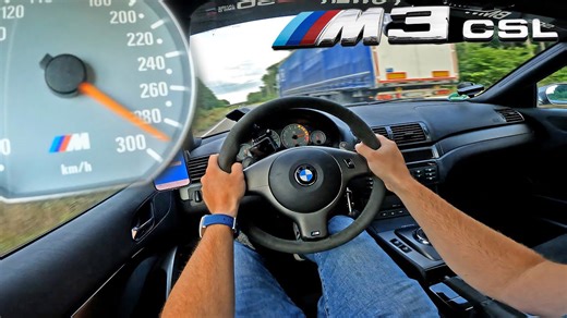 8000RPM BMW M3 E46 CSL – Unleashing a German Legend on the Autobahn! 🚀🔥