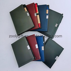 [Hot Item] Customize PU Cover Office Notebooks Notepad with Sticky Notes and Paper Pen